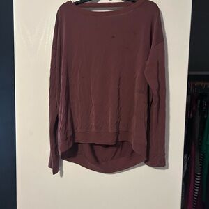 Women's Burgandy Long Sleeve Top